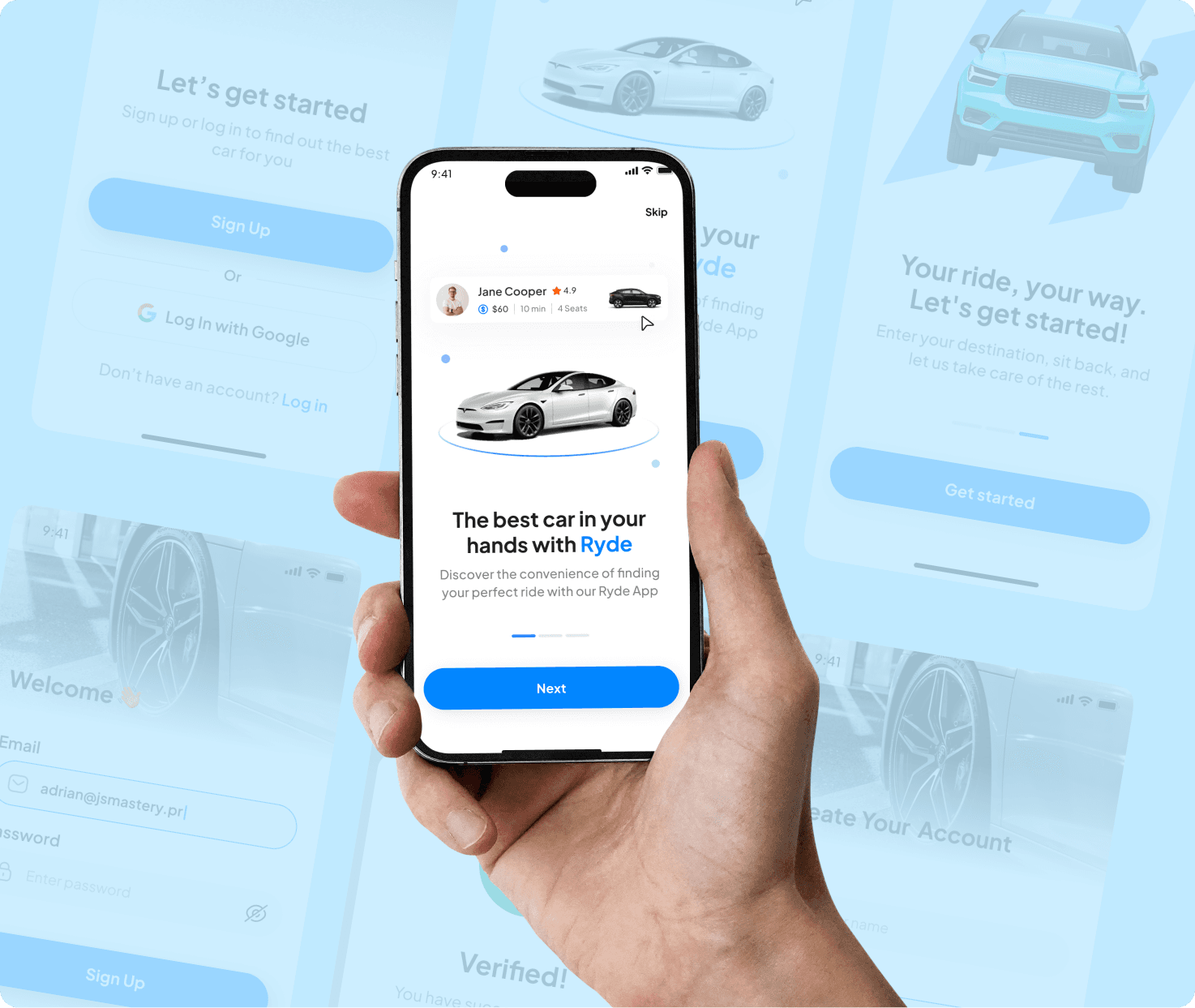 Ryde App Interface